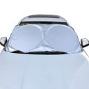 Cloche anti-soleil pour pare-brise de voiture Ombrelle pliable avec côté argenté et noir Protection de l'intérieur lors du stationnement Pliage 1