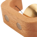 Cloche japonaise de dopamine 7 x 4,5 x 3,5 cm avec aimant et support en bois Cloche pour méditation Décoration relaxante 2