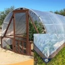 Clonă transparentă impermeabilă 300 × 600 cm din plastic întărit cerat pentru terasă, pergolă, grădină și izolația plantelor 2