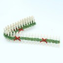 Clôture en bois de Noël 90 cm x 5 m Petite décoration intérieure de Noël en bois naturel Clôture décorative pour l'agencement de décorations de fête dans l'appartement 5