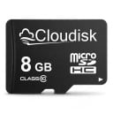 Cloudisk Micro SD Geheugenkaart 8 GB MicroSDHC Klasse 10 Zwart Voor het opslaan van foto's video's muziek en documenten en het overdragen van gegevens 1