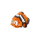 Clown Fish Building Set 5.2 x 6.5 x 4.2 cm 272 Pieces Cute Orange Sea Fish Decorative Figure for Assembly 1