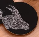 Coaster with Animal Drawing Motif 3