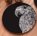 Coaster with Animal Drawing Motif 11