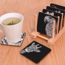 Coaster with Animal Drawing Motif 17
