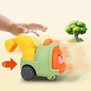 Coche de construcción de animales para niños Movimiento de retroceso Sin pilas 4 variantes: oso, cerdo, cachorro, tigre 5