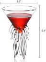 Cocktail Glass in the Shape of a Jellyfish Decorative Stemmed Glass Height 13 cm Made of Clear Glass 100 ml Original Glass for Serving Drinks 2