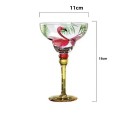 Cocktailglas Margarita 270 ml, dekoriertes Glas mit Flamingo-Motiv, Durchmesser 11 cm, Höhe 18 cm, Glas für Margarita-Cocktails oder gemischte Drinks 2