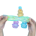 Coelho antistress de 10 cm brinquedo elástico com brilho material suave para libertação de stress 5