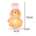 Coelho antistress de 10 cm brinquedo elástico com brilho material suave para libertação de stress 6