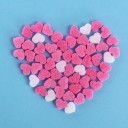 Cœurs en mousse décoratifs 50 pcs 1