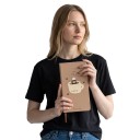 Coffee Diary 187 x 94 mm in Brown with Ribbon Bookmark and Mug Illustration Featuring a Weekly Schedule for 53 Weeks for Notes and Plans 2