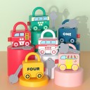 Coffre-fort éducatif pour enfants en forme de voiture avec clé 3