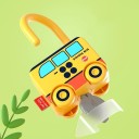 Coffre-fort éducatif pour enfants en forme de voiture avec clé 4