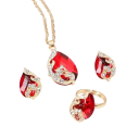 Coffret cadeau pour femmes collier, boucles d'oreilles et bague V184 2