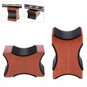 Cojín de soporte acolchado de madera para el mástil de la guitarra con dos alturas Soporte para mantenimiento y reparación de guitarras acústicas 3