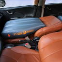 Cojín inflable en ángulo para automóvil 70 x 45 cm Azul oscuro PVC Colchón inflable almohadilla de inclinación delantera Descanso de viaje 4