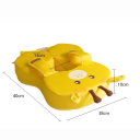 Colac gonflabil galben pentru piscină, pentru copii, 40 x 38 x 10 cm, cu tematică de girafă, pentru distracție acvatică de vară, pentru copii mici 2