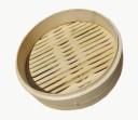 Colador de bambú para cocinar al vapor con tapa 2
