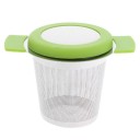 Colador de té de acero inoxidable con tapa. 8