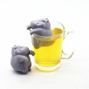 Colador de té de silicona con forma de hipopótamo 3