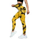 Colanți de yoga pentru femei, talie înaltă, push-up, fără sudură, cu model tie-dye, elastici, pentru fitness, pentru antrenament și timp liber 8