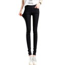 Colanți elastici subțiri pentru femei, cu buzunare. Colanți casual confortabili pentru fiecare zi. Pantaloni strâmți la modă pentru oraș și acasă. 4