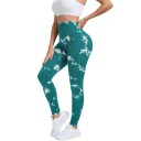 Colanți sport fără sudură pentru femei, talie înaltă, model tie-dye, elastici, lungi, antrenament, colanți slim fit, îmbrăcăminte de fitness 5