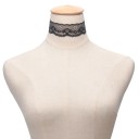 Colar choker de renda para senhora com fecho de fita em liga de zinco elegante acessório para o pescoço para uso diário 3