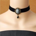 Colar choker feminino com pendente D187 1
