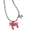 Colar choker feminino com pendente de cavalo, joia elegante e estilosa para amantes de cavalos 1