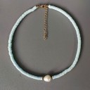 Colar de contas para senhora com pérola G822 17