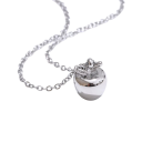 Colar de Maçã 42 + 6 cm Aço Inoxidável Resistente a Manchas Joia de Moda com Pendente Fruta Acessório Elegante 1