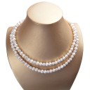 Colar de pérolas para senhora com pedras 3