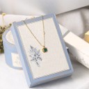 Colar dourado para senhora com cristal 6