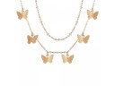 Colar duplo feminino com borboletas G809 4