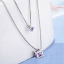 Colar duplo feminino com cristais 2