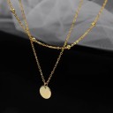 Colar duplo feminino com pendente D425 4