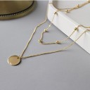 Colar duplo feminino com pendente D606 4