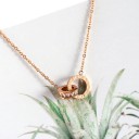 Colar feminino com anéis interligados G828 4