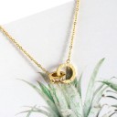 Colar feminino com anéis interligados G828 5