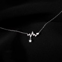 Colar feminino com batimento cardíaco D488 7