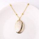 Colar feminino com bolinhas e conchas 12