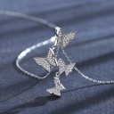Colar feminino com borboletas D670 3