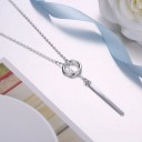 Colar feminino com círculo e vara 3