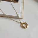 Colar feminino com círculo entrelaçado 1