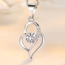 Colar feminino com coração D426 7