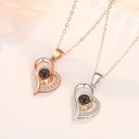 Colar feminino com coração D688 1