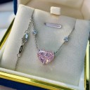 Colar feminino com coração D704 5