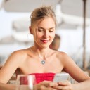 Colar feminino com coração D713 5